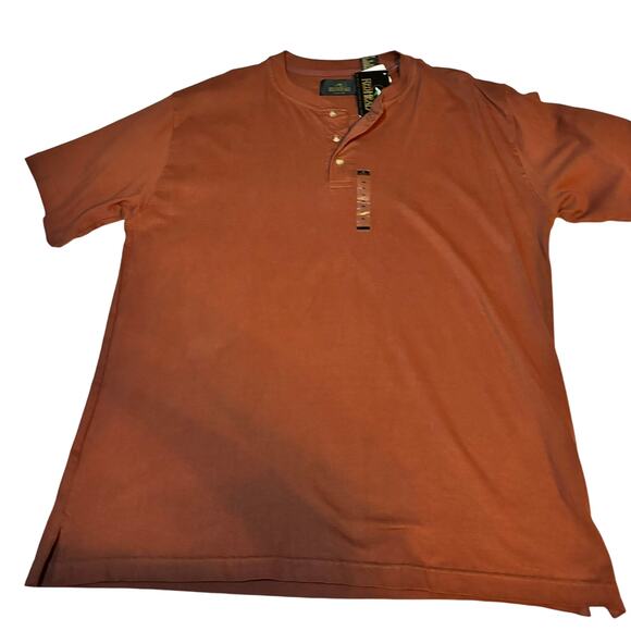 NWT Redhead Orange Rust Three Button T Shirt Size XL - Picture 1 of 6